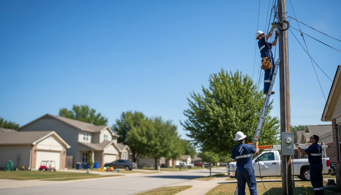 Residential electrician providing installation services in Brownfield, TX